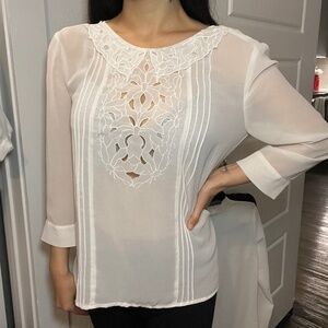 Blouse with 3/4 sleeves